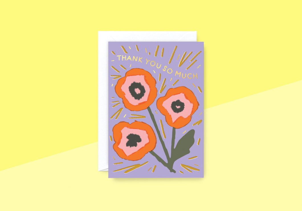 WRAP - Greeting card - Thank You Flower Study