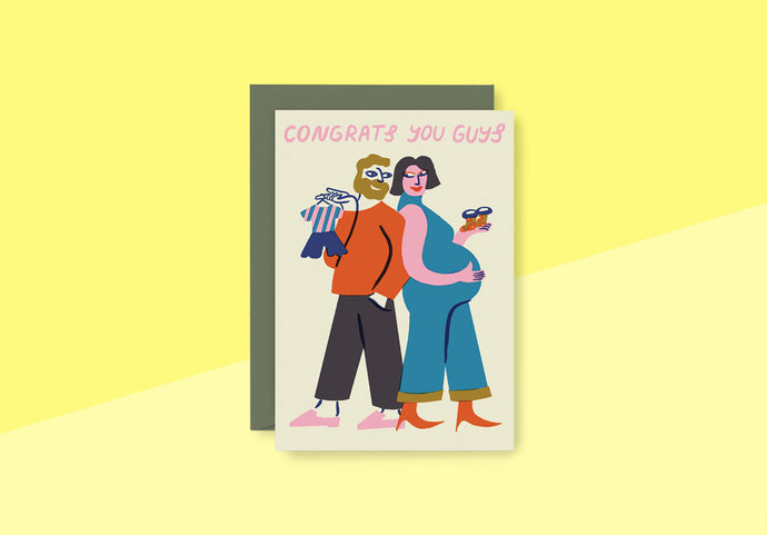 WRAP - Greeting card - Congrats You Guys