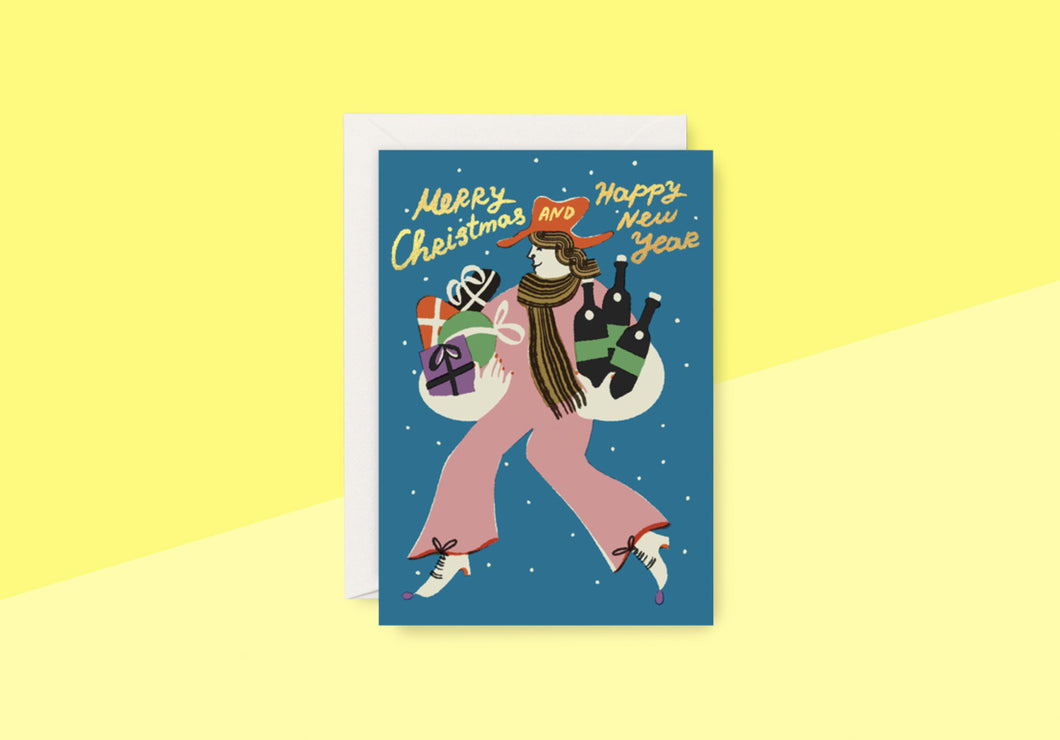WRAP - Grußkarte - Merry Christmas and Happy New Year
