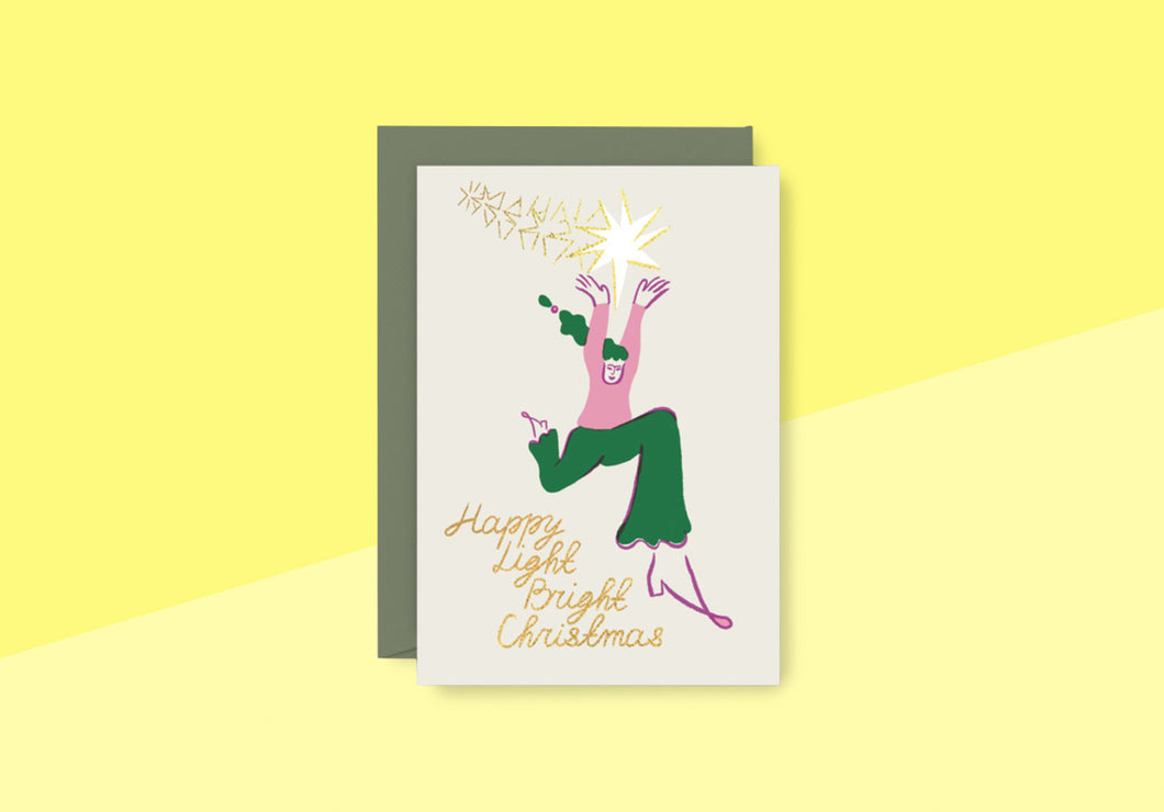 WRAP - Grußkarte - Happy Light Bright Christmas