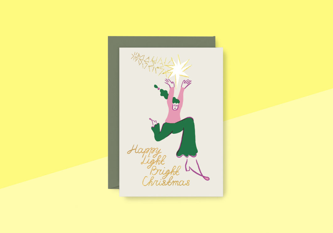 WRAP - Greeting card - Happy Light Bright Christmas
