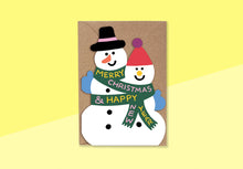 Load image into Gallery viewer, WRAP - Die Cut Greeting card - Snowman Merry Christmas