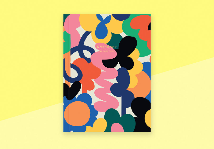 WRAP - Layflat Notebook - Abstract Flowers
