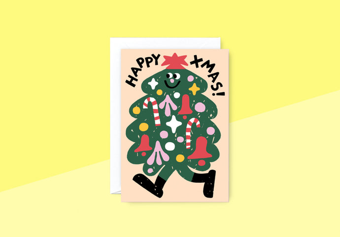 WRAP - Greeting card - Happy Xmas Tree