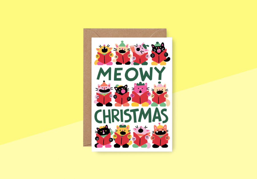 WRAP - Grußkarte - Meowy Christmas