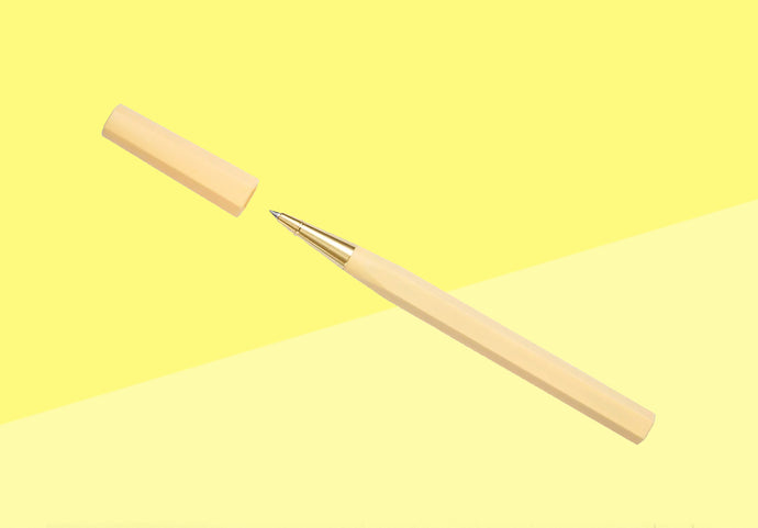 YSTUDIO - Glamour Evolve - Ocean Sustainable Rollerball Pen - Dawn Yellow