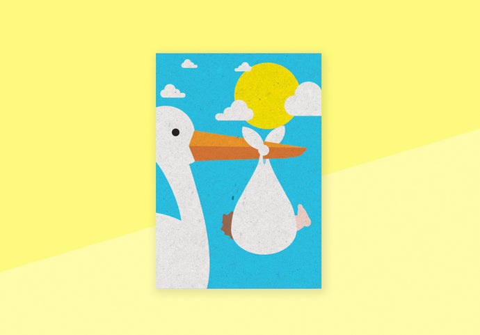 The Good Life - Postkarte - Storch