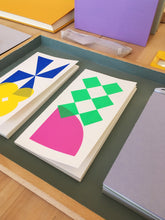 Load image into Gallery viewer, HANADURI - Hanji book - Play - Neon blue, yellow