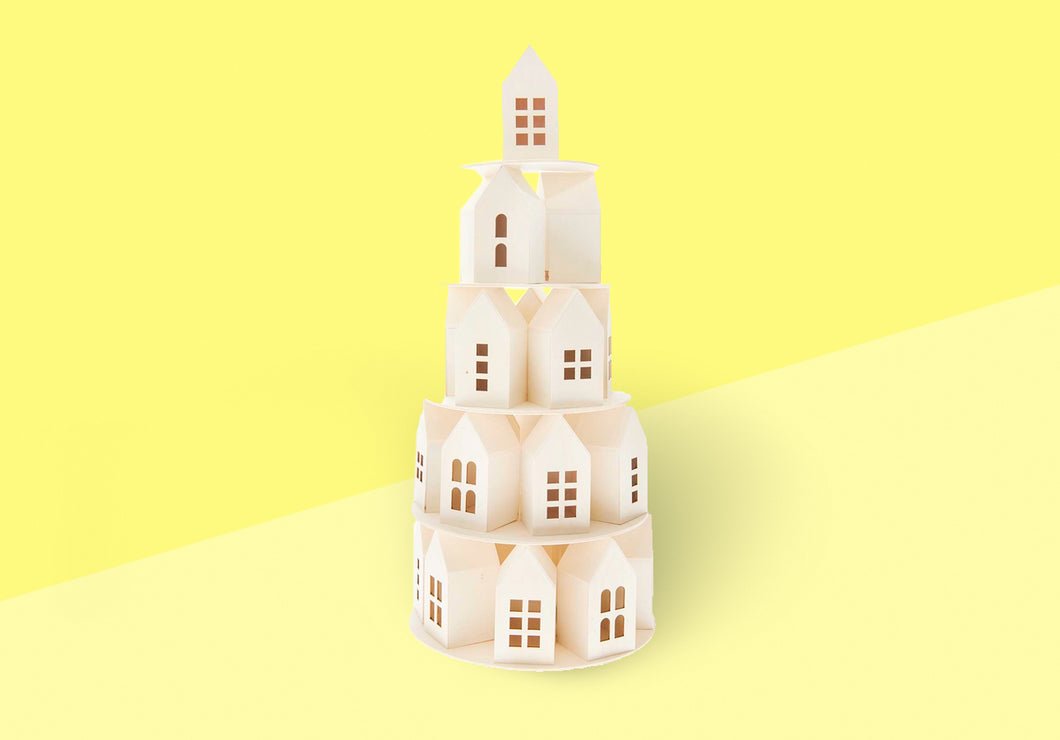 RICO - Advent calendar - Wooden Houses Pyramid