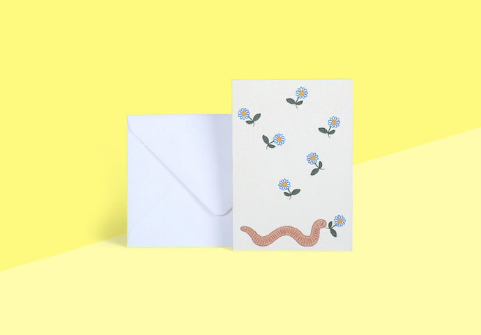 SEASON PAPER COLLECTION - Greeting Card - Little Worm