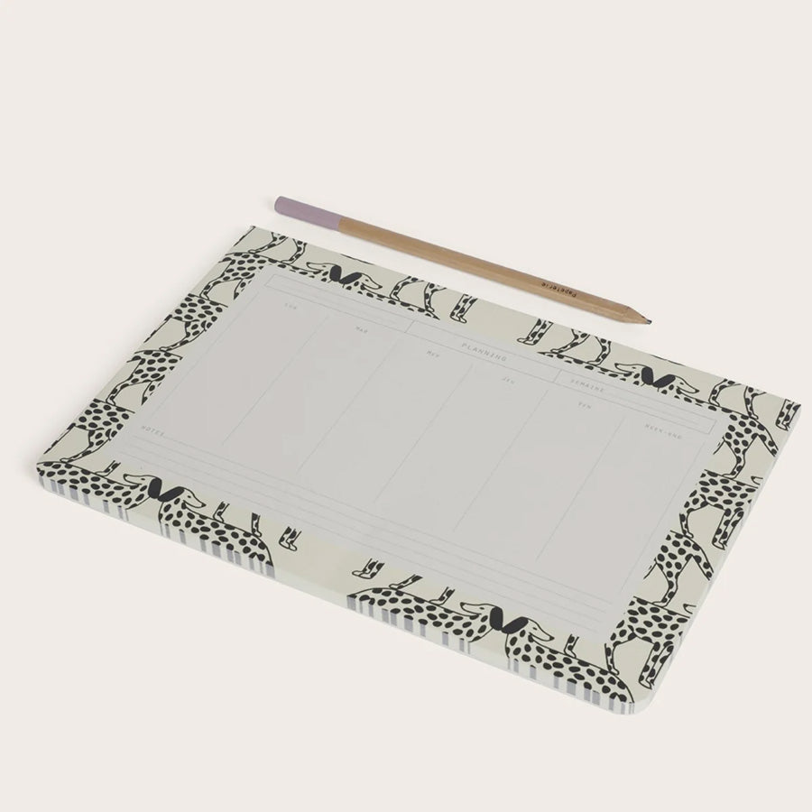 SEASON PAPER COLLECTION - Wochenplaner Schreibtisch Block - Dalmatiner
