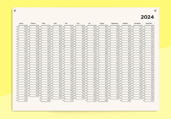sous-bois - Wand Kalender A3 - 2024
