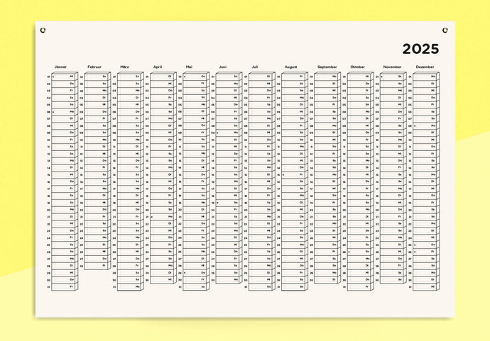 sous-bois - Yearly wall calendar A3 - 2025