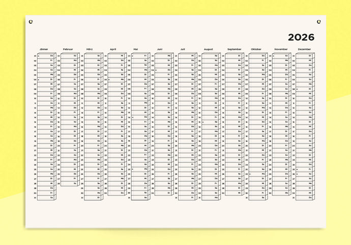 sous-bois - Yearly wall calendar A3 - 2026