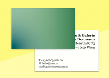 Laden Sie das Bild in den Galerie-Viewer, SOUS-BOIS - Visitenkarten - &quot;Verlauf grün&quot;
