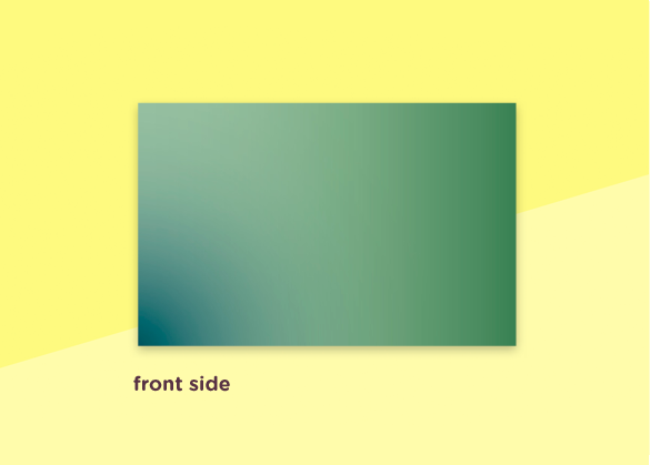 SOUS-BOIS - business cards  – "verlauf green"