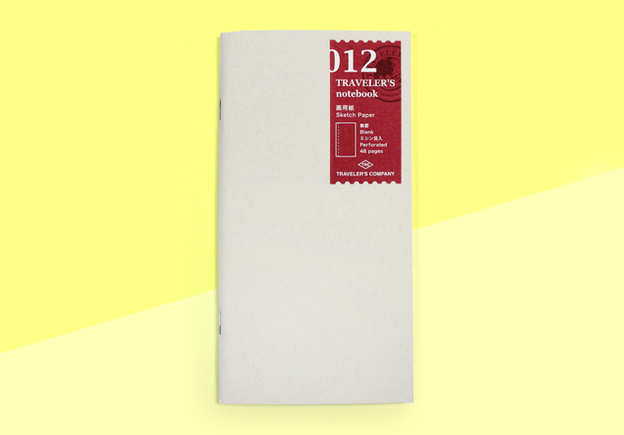 TRAVELER'S COMPANY – Traveler's Notebook Regular – 012 Sketch Paper Notebook