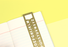 Load image into Gallery viewer, TRAVELER&#39;S COMPANY – Brass Template Bookmark Alphabet