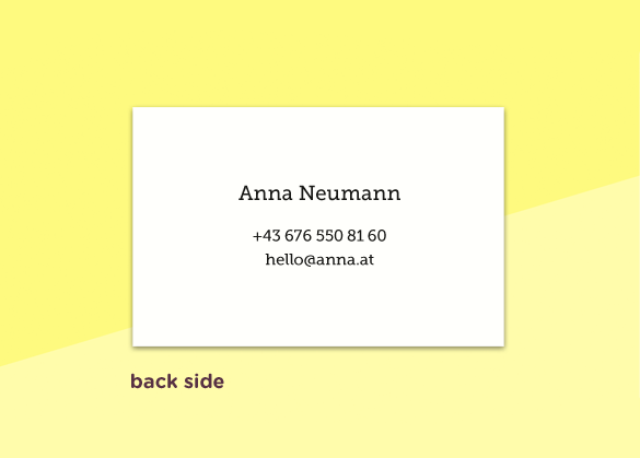 SOUS-BOIS - business cards  – "simples"