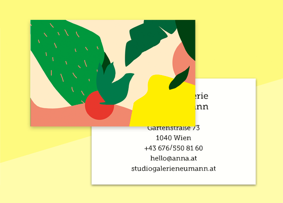 SOUS-BOIS - business cards  – "cerise"
