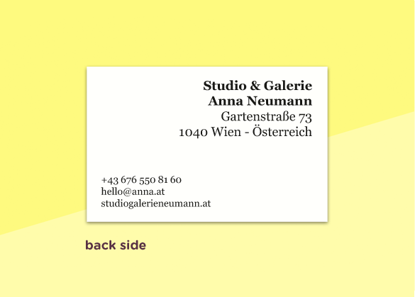 SOUS-BOIS - business cards  – "verlauf yellow"