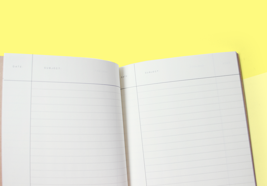 NOTEM - Vita Notizbuch klein - Blau und Gelb liniert