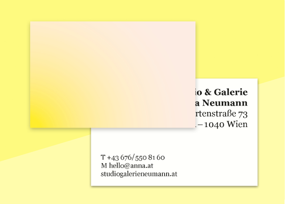 SOUS-BOIS - business cards  – "verlauf yellow"