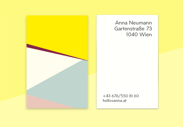 SOUS-BOIS - business cards  – "croisé"