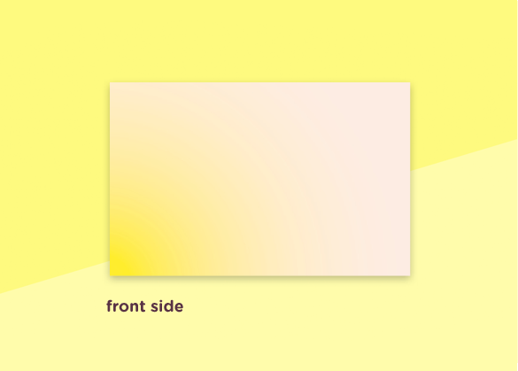 SOUS-BOIS - Visitenkarten - "Verlauf gelb"