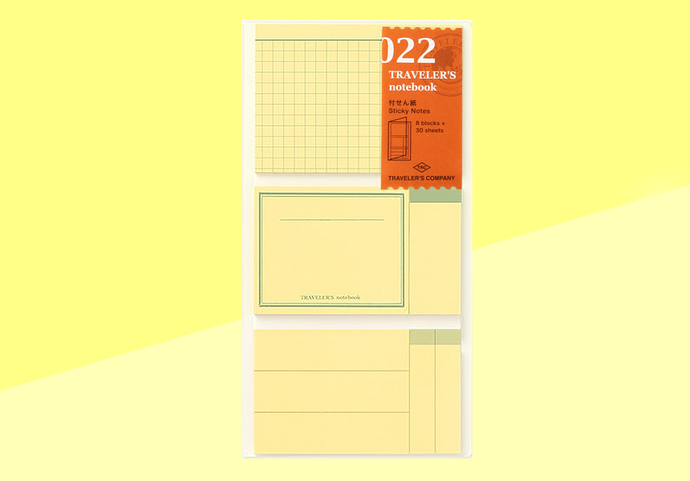 TRAVELER'S COMPANY – Traveler's Notebook Regular - 022 Sticky Notes