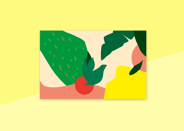 SOUS-BOIS - business cards  – "cerise"