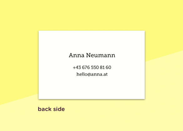 SOUS-BOIS - business cards  – "arrondi"
