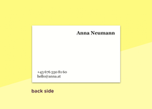 Load image into Gallery viewer, SOUS-BOIS - business cards  – &quot;buvard yellow&quot;