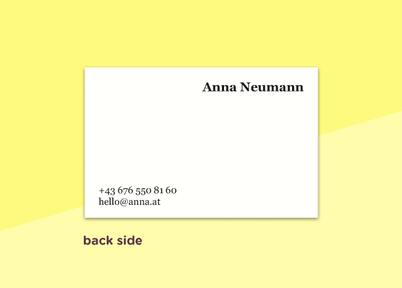 SOUS-BOIS - business cards  – "buvard yellow"