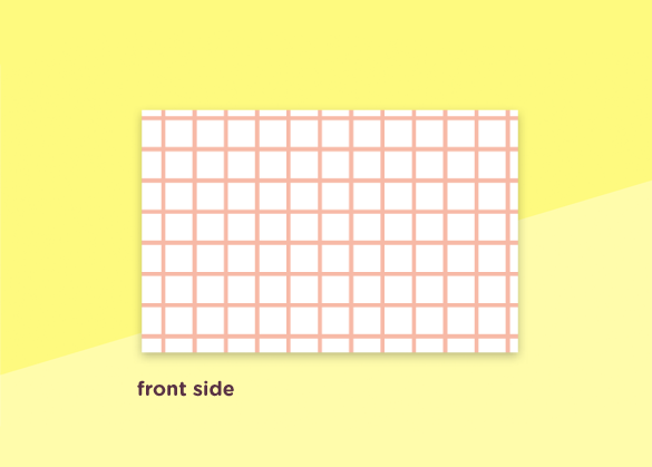 SOUS-BOIS - business cards  – "quadrillé"