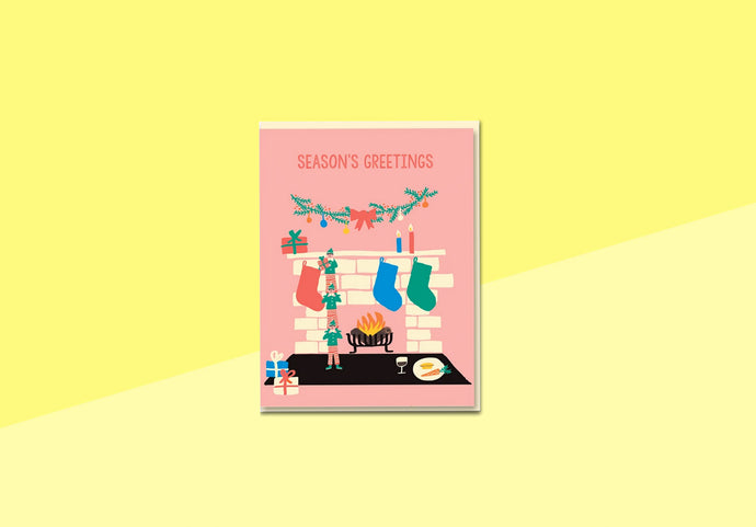 EMMA COOTER - Grußkarte - Weihnachten um's Feuer
