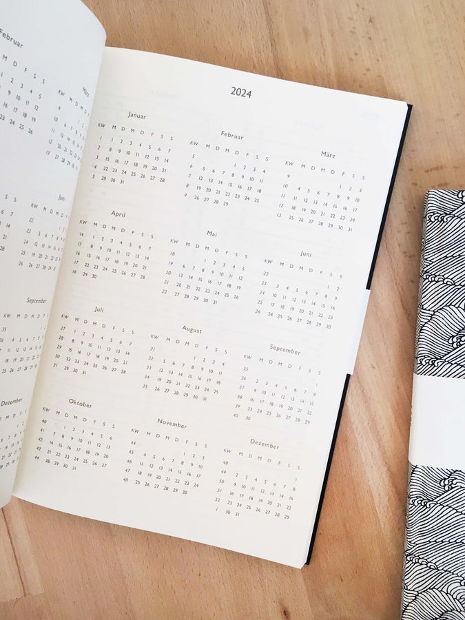 CARTA PURA  - Calendar 2024 - Tsumugi large - Ultramarin