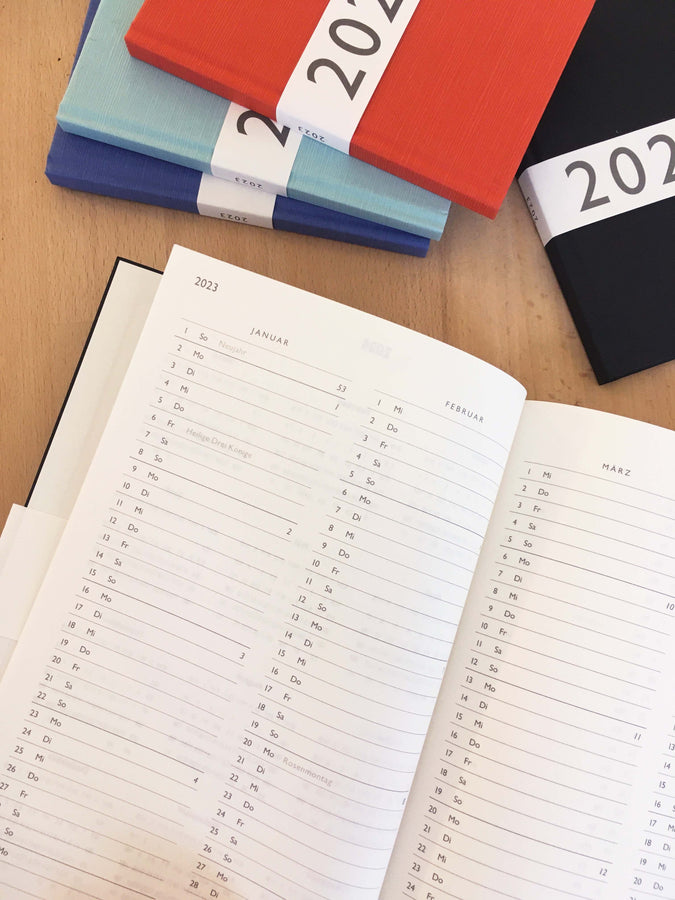 CARTA PURA  - Calendar 2024 - Tsumugi large - Ultramarin