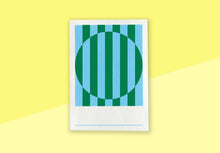 Laden Sie das Bild in den Galerie-Viewer, HANADURI - Hanji Book Stripe - A5 Blank -  Water Green