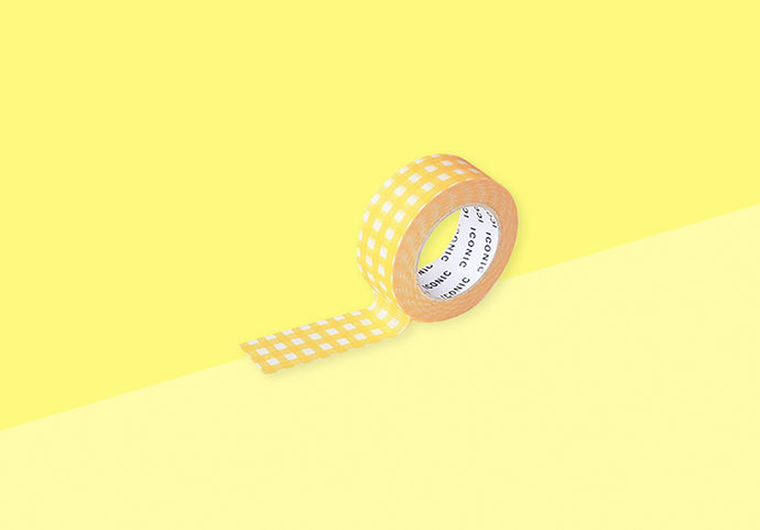ICONIC - Masking Tape - Gingham Banana