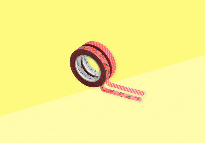 ICONIC - Masking Tape Slim - 2-Pack - Cherry