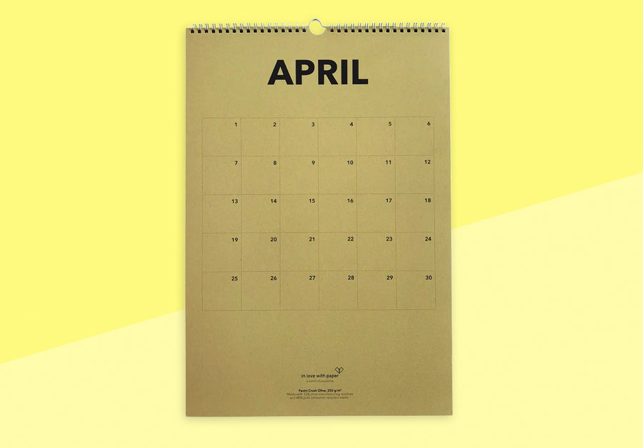 IN LOVE WITH PAPER - Birthday wall calendar