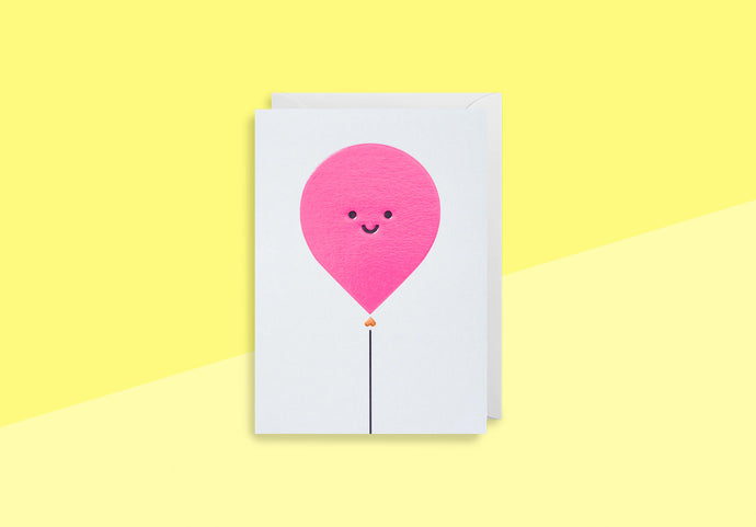LAGOM DESIGN - Greeting Card - Rosa Luftballon