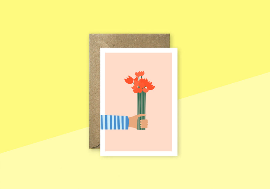 LINIENWERK - Postkarte - Blumenstrauß 