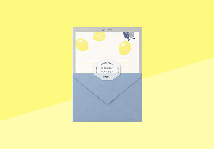 MIDORI - Letterpress Letter set - Lemon
