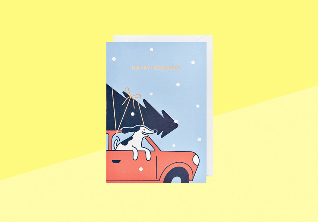 MAYA STEPIEN - Grußkarte - Happy Holidays Car