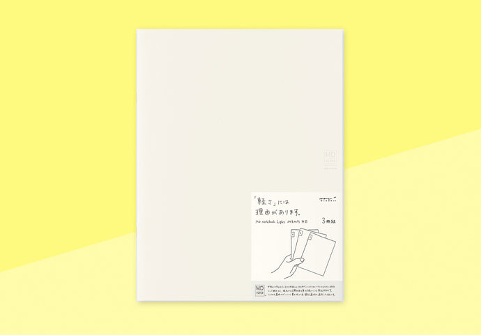 MIDORI - MD Notebook Light (3pcs pack) - A4 Blank