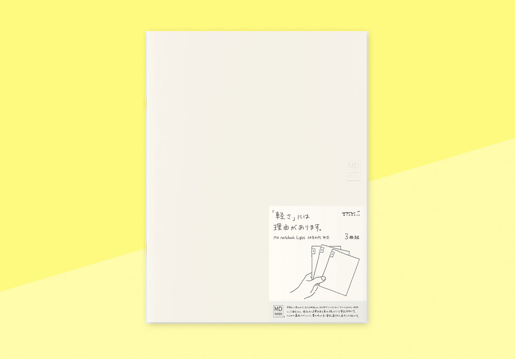 MIDORI - MD Notebook Light (3per Pack) - A4 blank