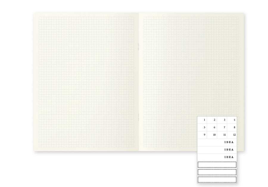 MIDORI - MD Notebook Light (3pcs pack) - A4 Grid
