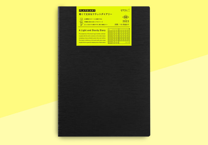 MIDORI - MD Flat Tagebuch 2023 - A4 schwarz